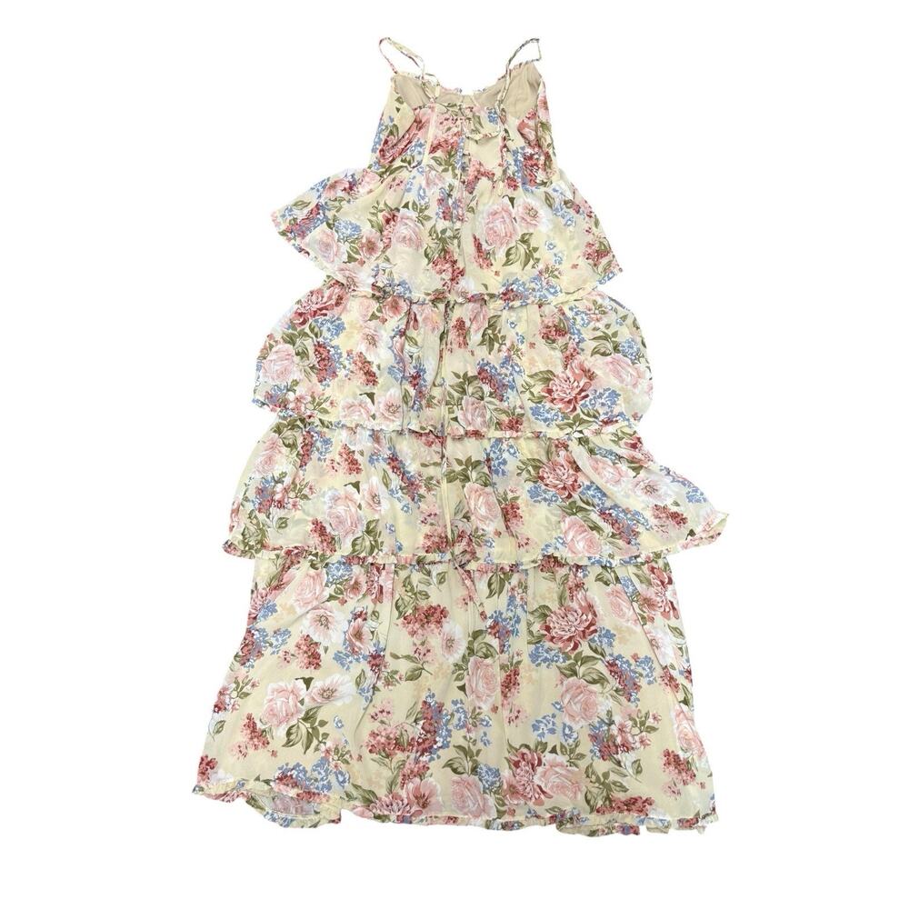 Petal & Pup Mito Floral Tiered Corset Maxi Dress XL High Low Romantic - Picture 10 of 12